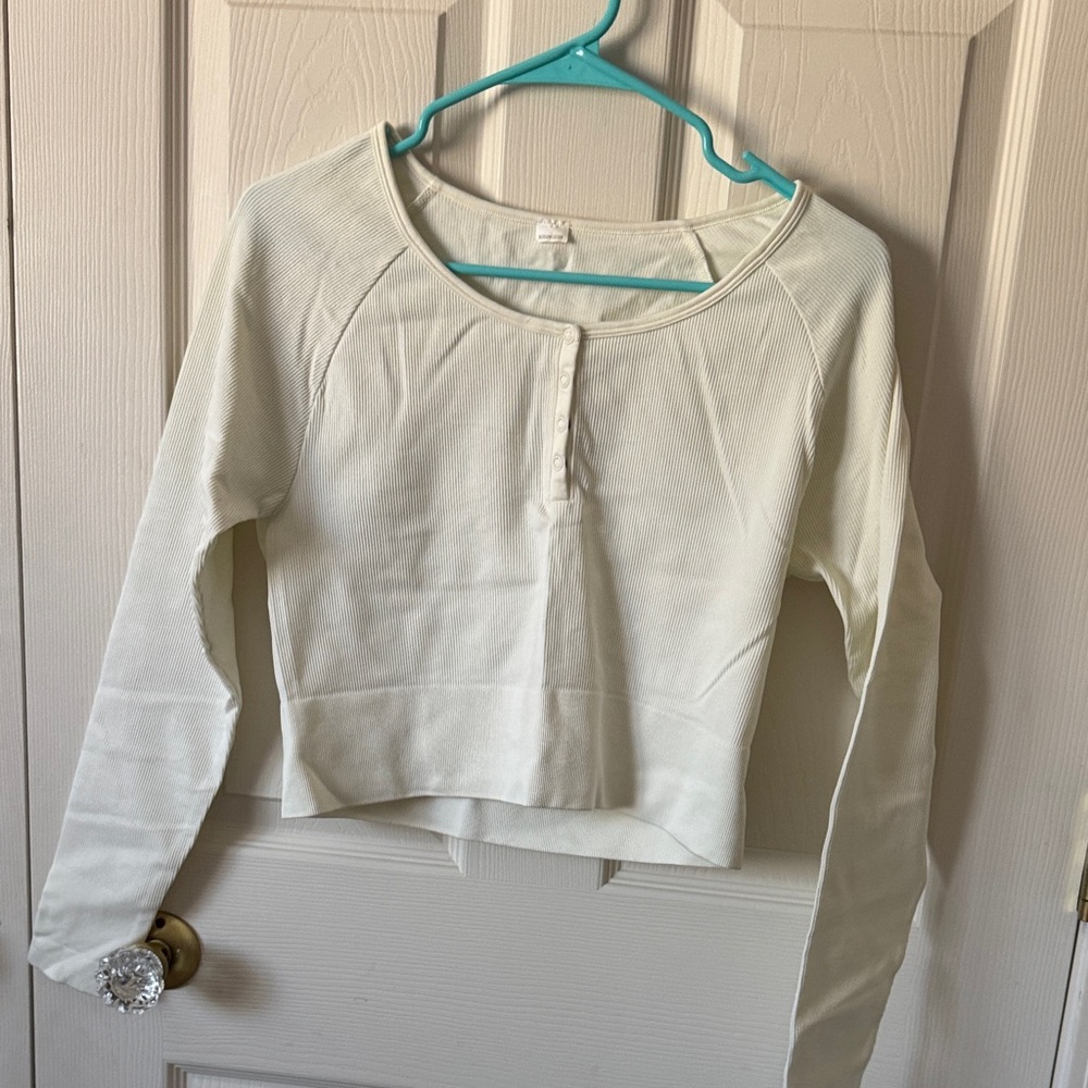 DSG Ribbed Cream Top